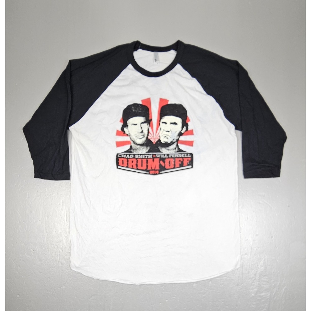 Chad Smith Vs Will Ferrel Drumoff T-Shirt Mens XL 2014 The Tonight Show Ringer